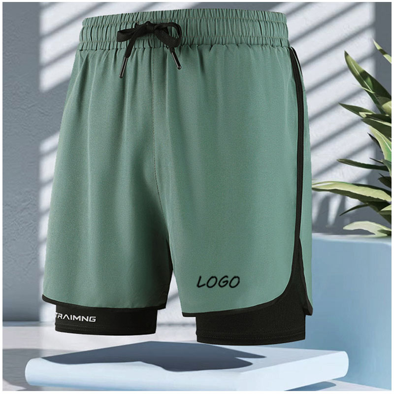 Compression Shorts Athletes - メンズ 2-in-1 ダブルレイヤー アスレチックショーツ 夏用 通気性