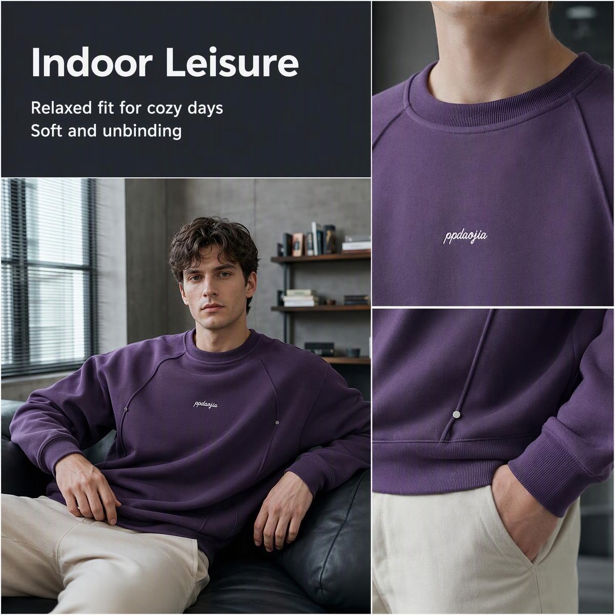 秋冬用 メンズ フリース裏地付き スウェットシャツ、厚手で暖 - Undershirt Crew Neck のレビューと価格