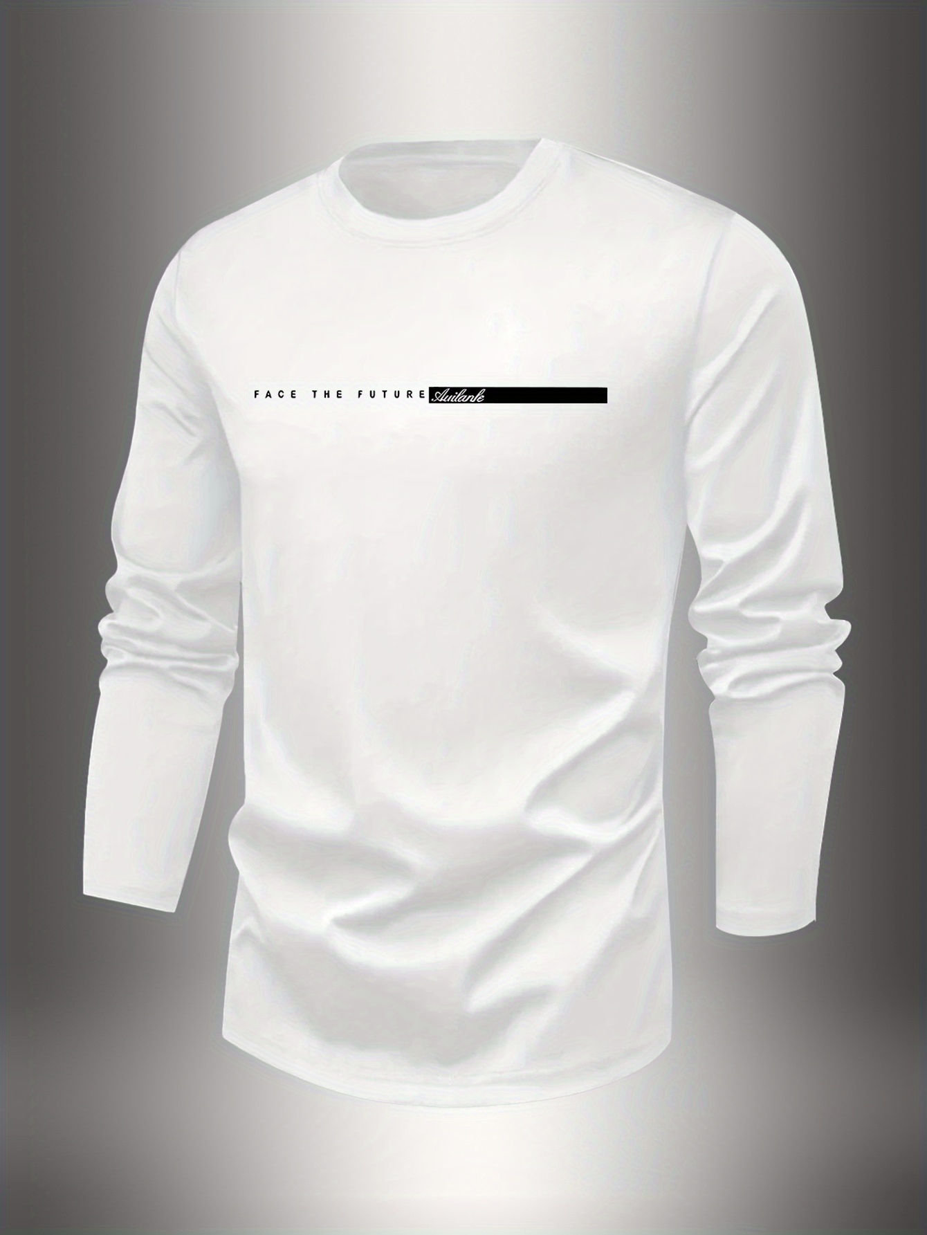 100%コットン メンズ クルーネック 長袖Tシャツ ルーズ - Undershirt Crew Neck のレビューと価格