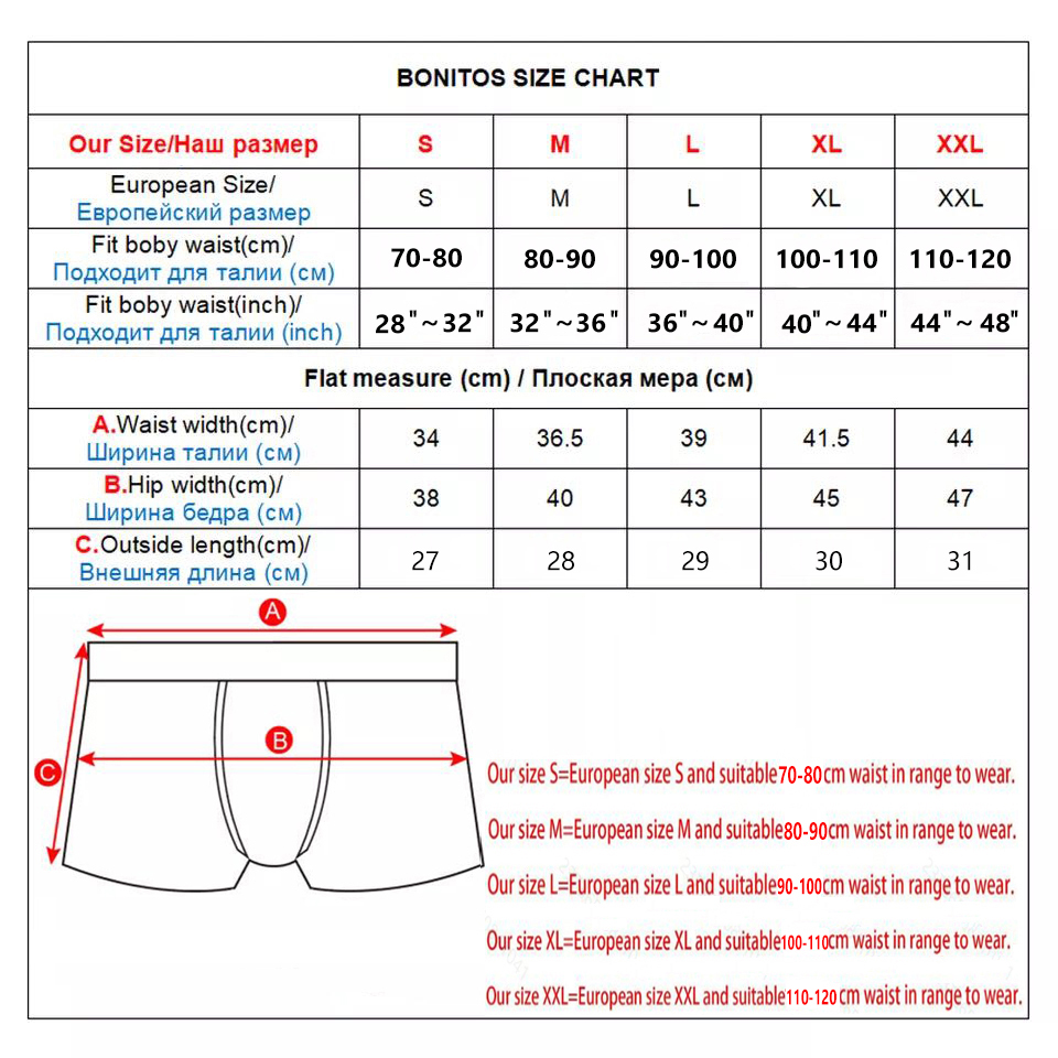 5 枚のプリント綿男性用パンツ BONITOS ボクサーブリ - Boxer Brief Pack Cotton のレビューと価格