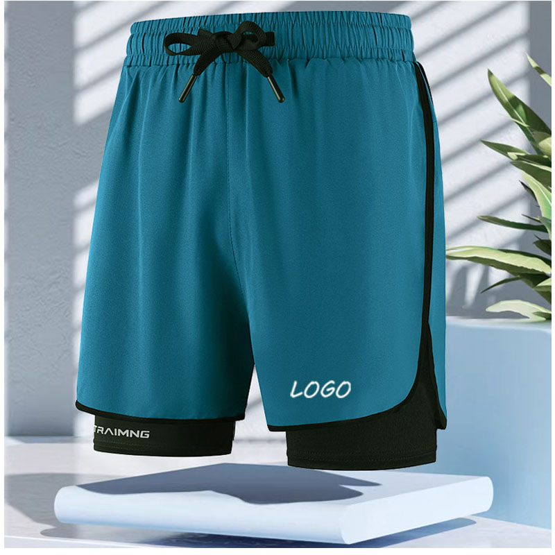 メンズ 2-in-1 ダブルレイヤー アスレチックショーツ  - Compression Shorts Athletes のレビューと価格