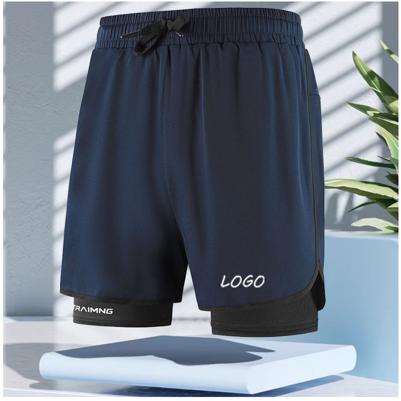 メンズ 2-in-1 ダブルレイヤー アスレチックショーツ  - Compression Shorts Athletes のレビューと価格