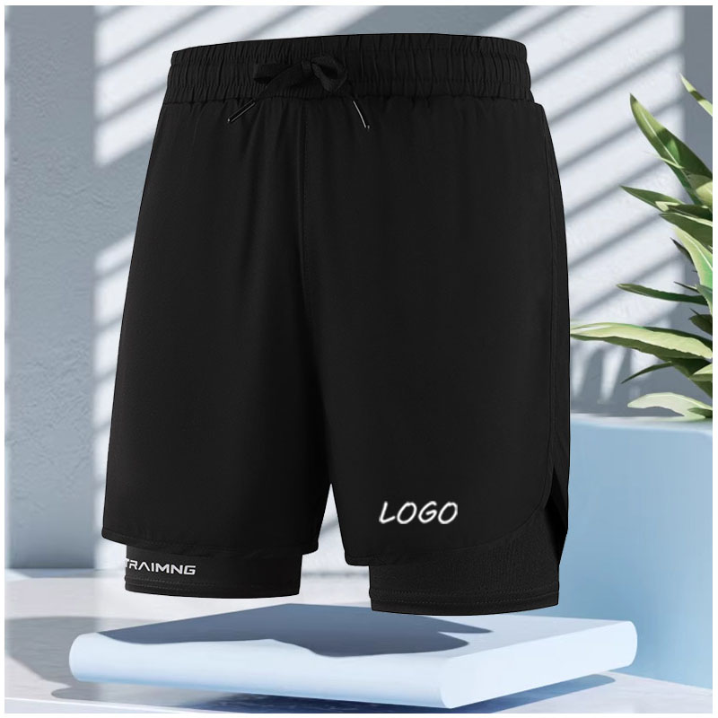 メンズ 2-in-1 ダブルレイヤー アスレチックショーツ  - Compression Shorts Athletes のレビューと価格